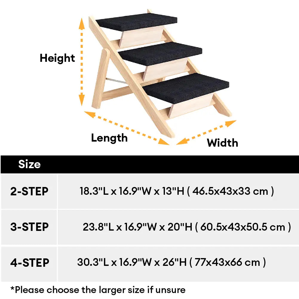 2 in 1 foldable wooden dog stairs & ramp with non slip pad 2 in 1 foldable wooden dog stairs & ramp with non slip pad