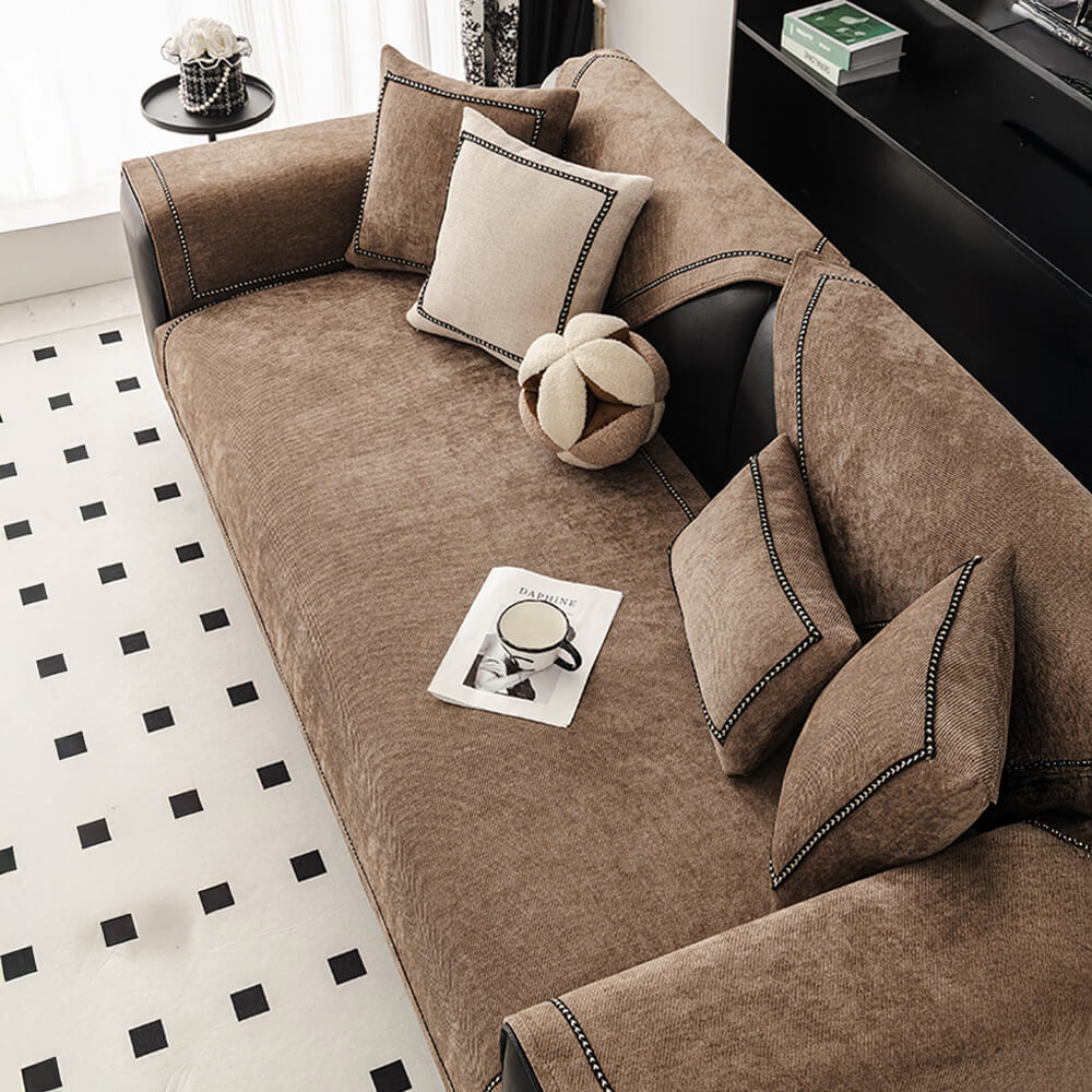 simple modern jacquard high weight non slip chenille couch cover simple modern jacquard high weight non slip chenille couch cover