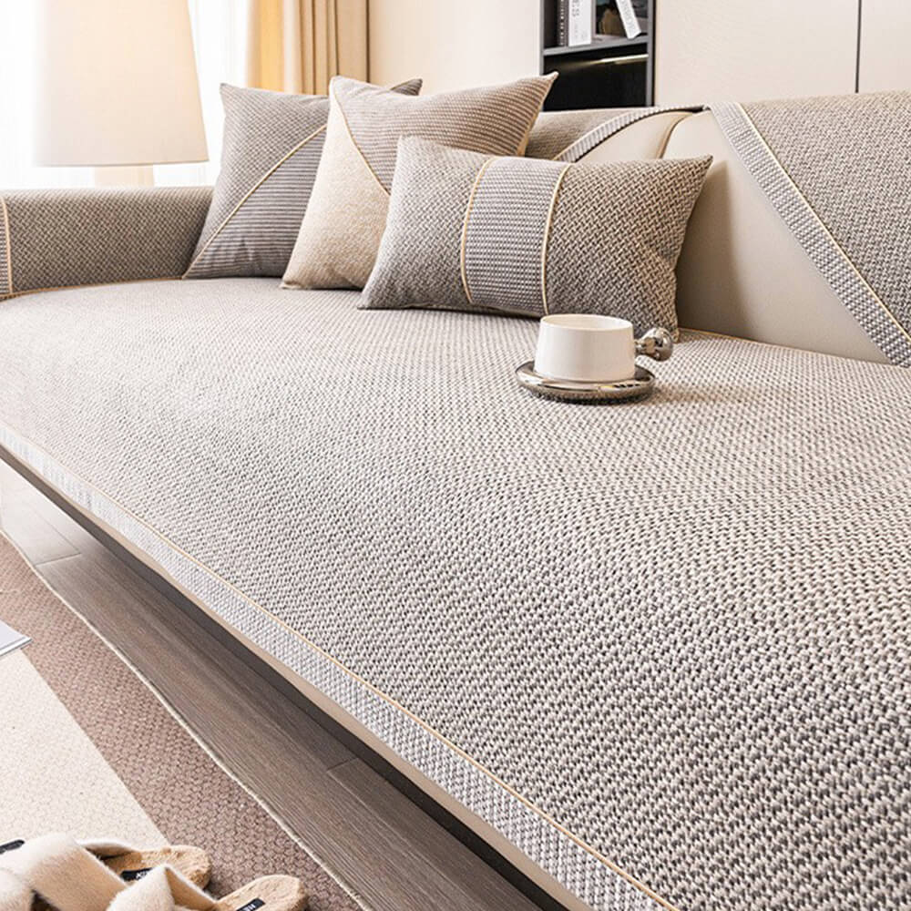 breathable woven cotton linen non slip couch cover breathable woven cotton linen non slip couch cover