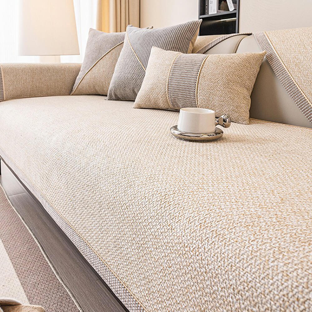 breathable woven cotton linen non slip couch cover breathable woven cotton linen non slip couch cover