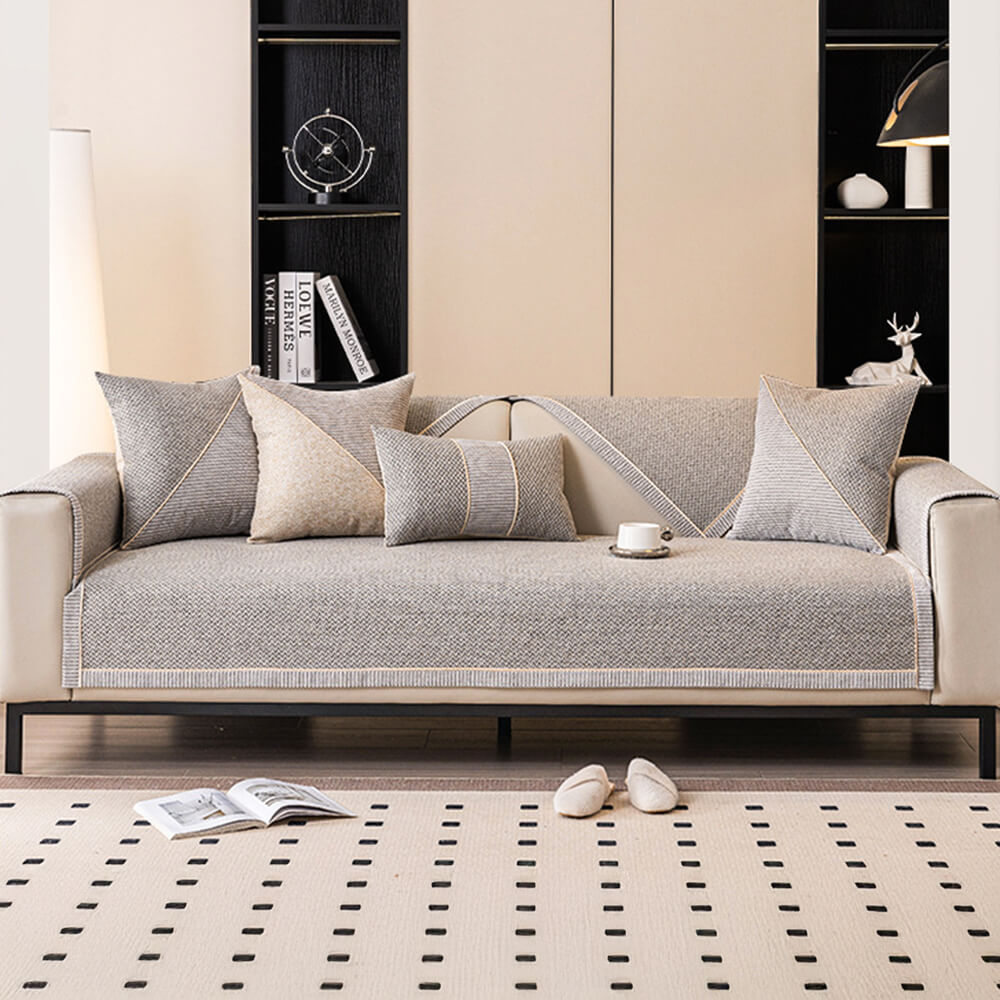breathable woven cotton linen non slip couch cover breathable woven cotton linen non slip couch cover