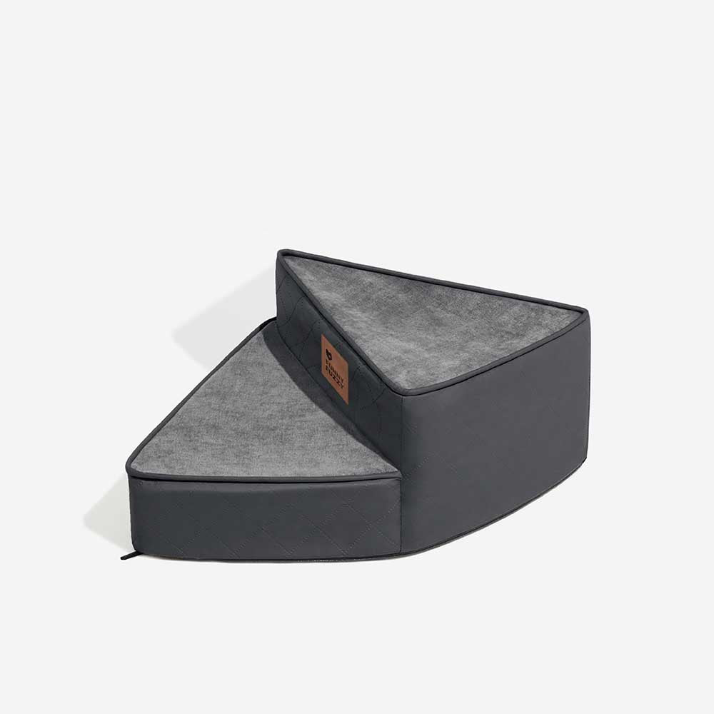 luxe water repellent faux leather removable spiral pet stairs stepease luxe water repellent faux leather removable spiral pet stairs stepease