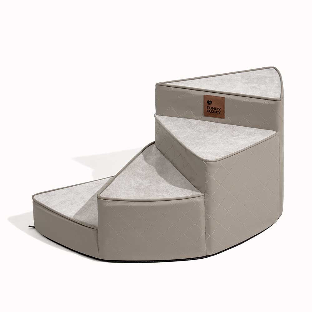 luxe water repellent faux leather removable spiral pet stairs stepease luxe water repellent faux leather removable spiral pet stairs stepease